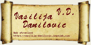 Vasilija Danilović vizit kartica